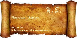 Marcsa Simon névjegykártya